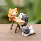 2 Sets Fleshy Flower Pot Moss Micro Landscape Doll Cute Cat Decoration Doll Cake DIY Assembly Ornaments — view 4
