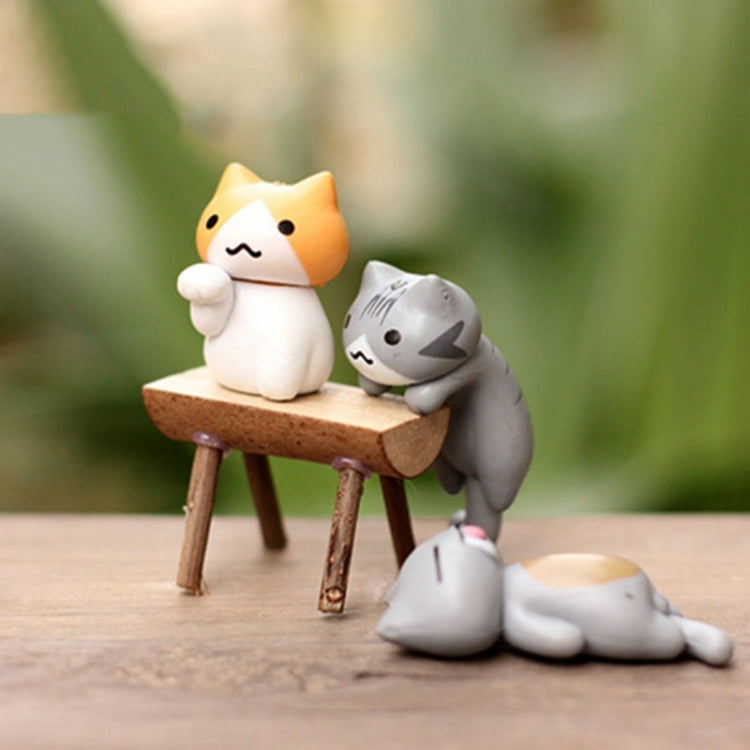 2 Sets Fleshy Flower Pot Moss Micro Landscape Doll Cute Cat Decoration Doll Cake DIY Assembly Ornaments — view 5
