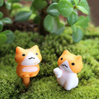 2 Sets Fleshy Flower Pot Moss Micro Landscape Doll Cute Cat Decoration Doll Cake DIY Assembly Ornaments — view 6