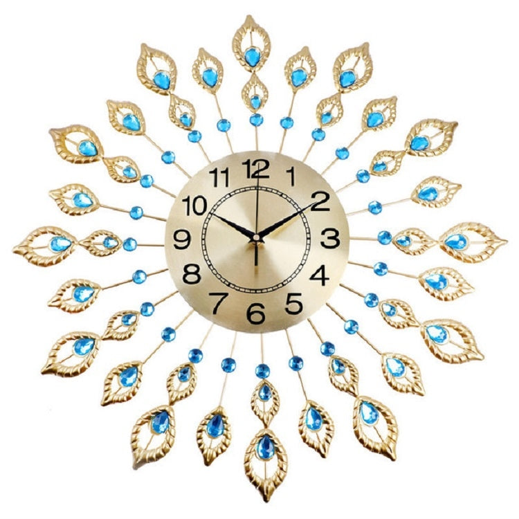 Creative Peacock Wall Clock Personality Mute Living Room Decoration Clock