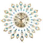 Creative Peacock Wall Clock Personality Mute Living Room Decoration Clock