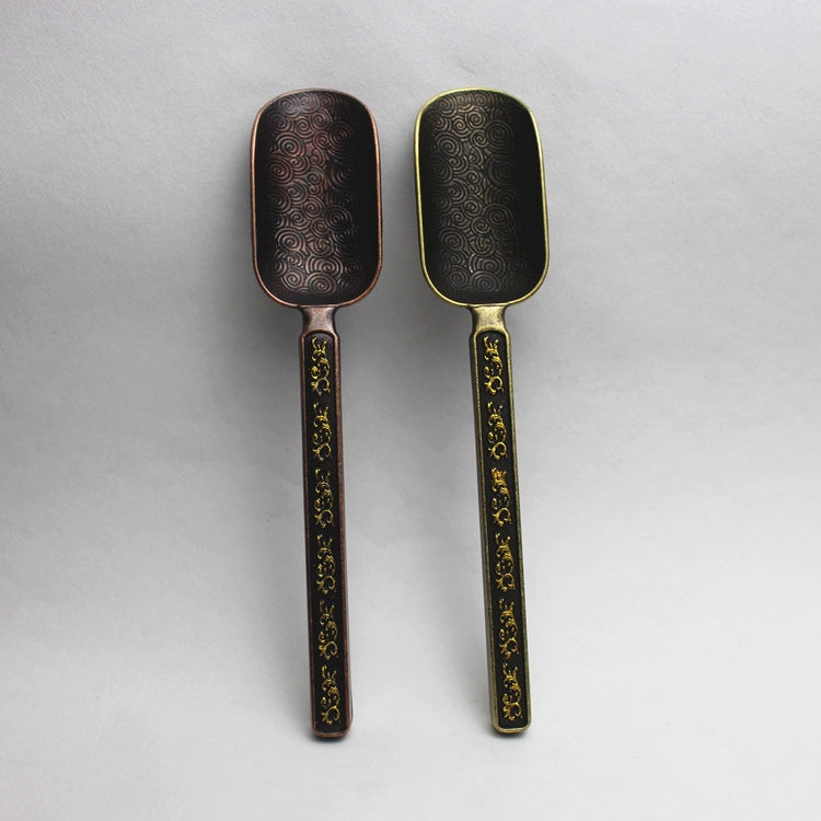 Copper-zinc Flower Pattern Tea Spoon Kungfu Teaism Accessories — view 4