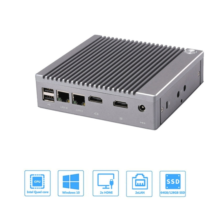 K660S Windows and Linux System Mini PC, Intel Celeron Processor N2840 Quad-Core 1.83- 2.25GHz, 8GB RAM + 128GB SSD, EU Plug