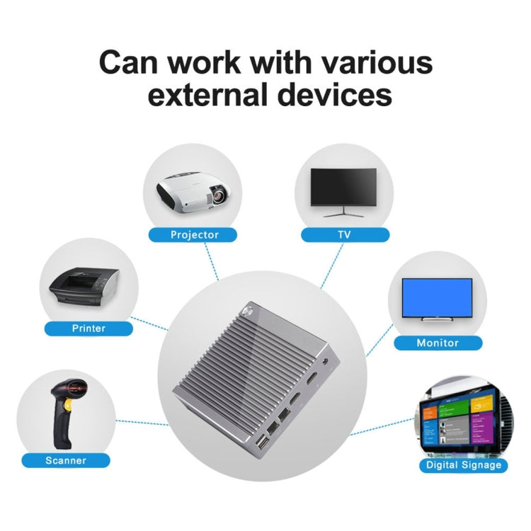K660S Windows and Linux System Mini PC, Intel Celeron Processor N2840 Quad-Core 1.83- 2.25GHz, 8GB RAM + 128GB SSD, EU Plug