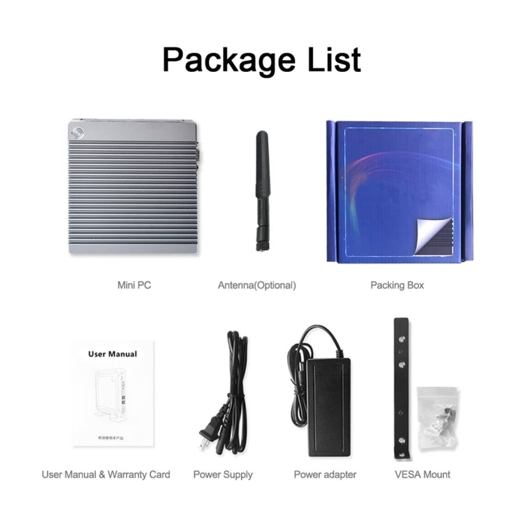 K660S Windows and Linux System Mini PC, Intel Celeron Processor N2840 Quad-Core 1.83- 2.25GHz, 8GB RAM + 128GB SSD, EU Plug