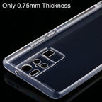 0.75mm Ultra-thin Transparent TPU Soft Protective Case, For Vivo X50 Pro+