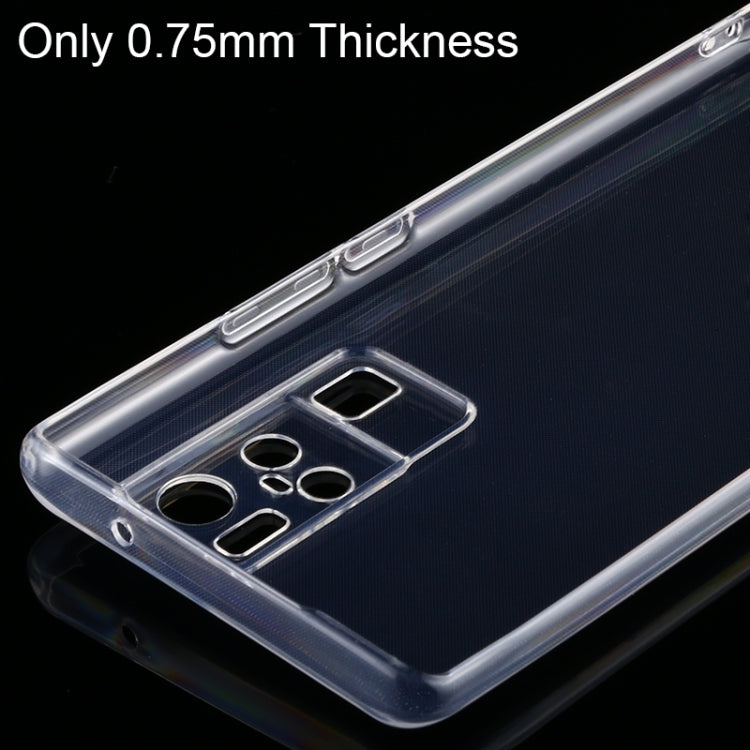 0.75mm Ultra-thin Transparent TPU Soft Protective Case, For Vivo X50 Pro+