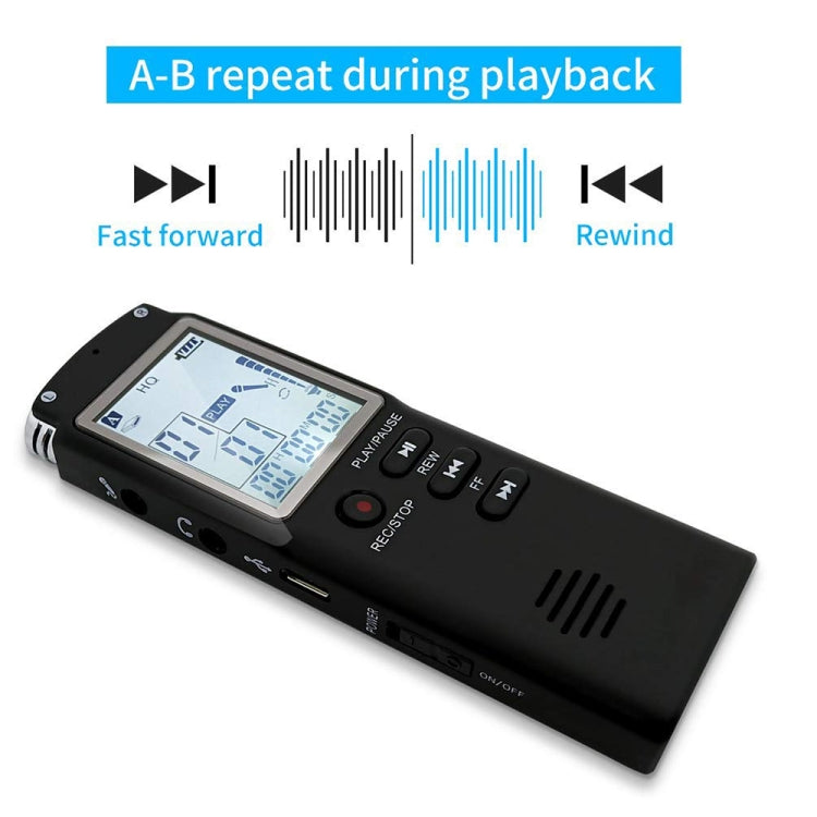 VM113 Portable Audio Voice Recorder, 8GB, Support Music Playback / LINE-IN & Telephone Recording