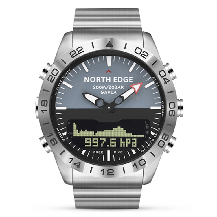 North Edge GAVIA Men Outdoor Sport 50m Waterproof Smart Digital Watch Diving Watch, Support Barometer & Pedometer