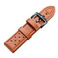 CAGARNY Simple Fashion Watches Band Green Buckle Leather Watch Band, Width: 24mm