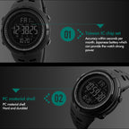 SKMEI 1251 Men Fashionable Outdoor 50m Waterproof Sports Watch Digital Watch with PU Watchband