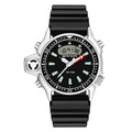 SANDA 3008 Multifunctional Men Outdoor Sports Noctilucent 50m Waterproof Digital Wrist Watch