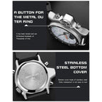 SANDA 3008 Multifunctional Men Outdoor Sports Noctilucent 50m Waterproof Digital Wrist Watch — view 17