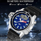 SANDA 3008 Multifunctional Men Outdoor Sports Noctilucent 50m Waterproof Digital Wrist Watch — view 15