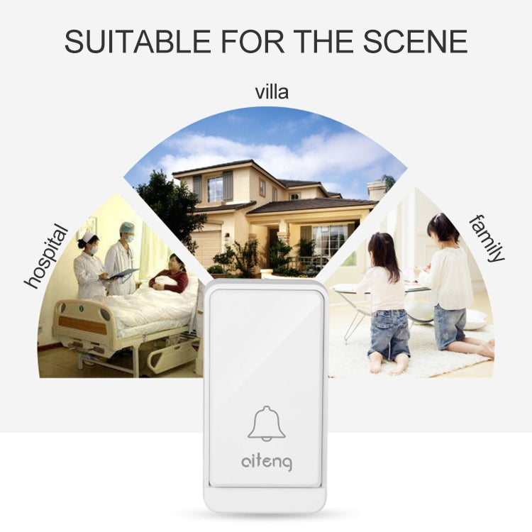 AITENG V026J Wireless Batteryless WIFI Doorbell, EU Plug — view 8