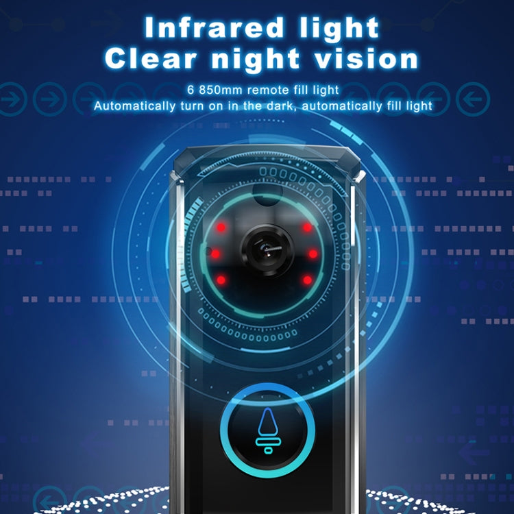 M101 WiFi Intelligent Video Doorbell, Support Infrared Night Vision / Motion Detection / Two-way Intercom / 32GB SD Card