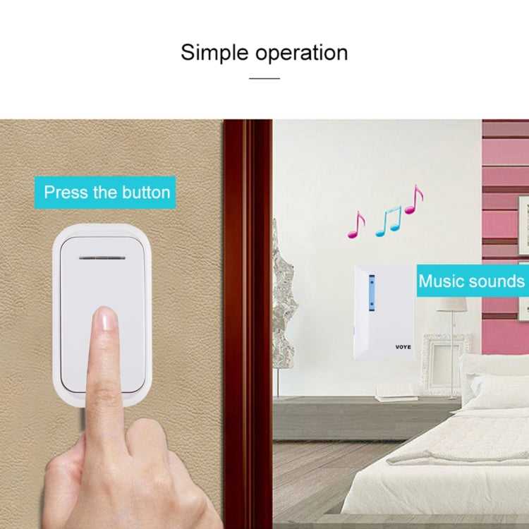 VOYE V015F Home Music Remote Control Wireless Doorbell with 38 Polyphony Sounds — view 9
