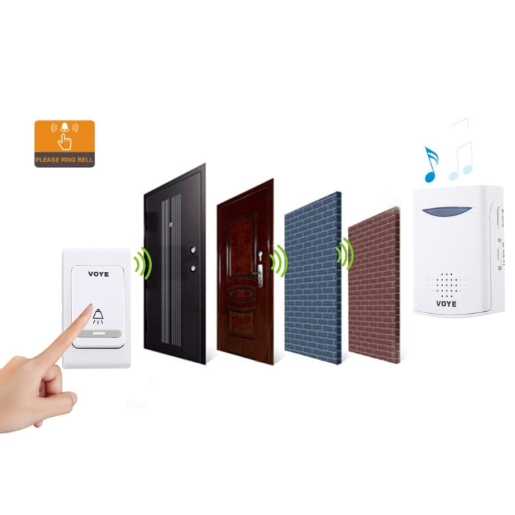 VOYE V006B Home Music Remote Control Wireless Doorbell with 38 Polyphony Sounds — view 7
