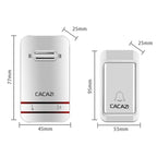 CACAZI V027G One Button Three Receivers Self-Powered Wireless Home Kinetic Electronic Doorbell, UK Plug — WD6017EU