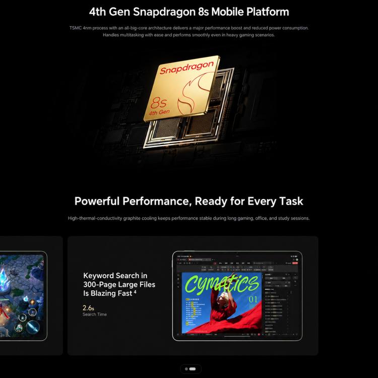 Xiaomi Pad 9 11.2 inch Soft Light Screen, HyperOS 4.0 Qualcomm Snapdragon 8s Gen4 Octa Core