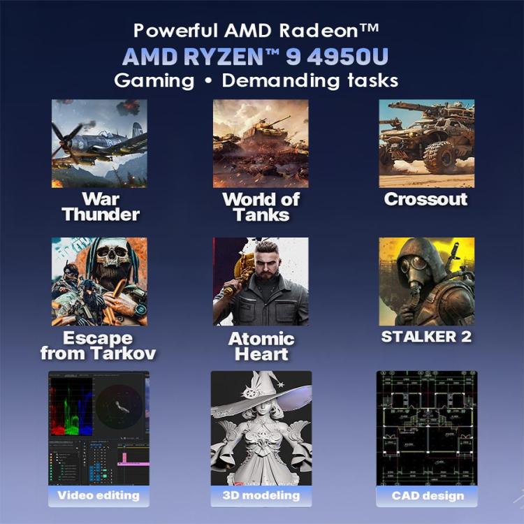 G16 Air 15.6 inch Gaming Laptop, Windows 11 Pro AMD Ryzen 9 4950U Octa Core, EU Plug, 32GB+1TB