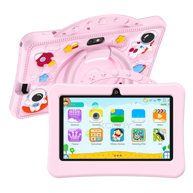 7 inch WiFi Kids Tablet PC with Portable Astronaut Silicone Case, 1GB+16GB, Android 8.0 MTK6735 Quad Core CPU, US Plug