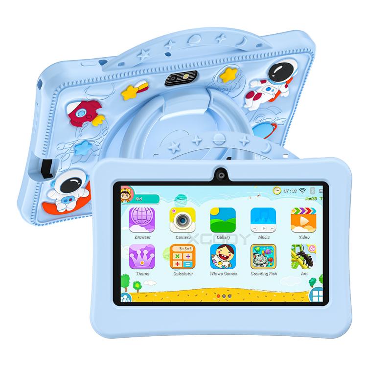 7 inch WiFi Kids Tablet PC with Portable Astronaut Silicone Case, 1GB+16GB, Android 8.0 MTK6735 Quad Core CPU, EU Plug