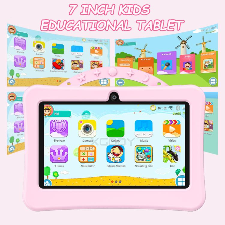 7 inch WiFi Kids Tablet PC with Portable Astronaut Silicone Case, 1GB+16GB, Android 8.0 MTK6735 Quad Core CPU, UK Plug