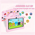 7 inch WiFi Kids Tablet PC with Portable Astronaut Silicone Case, 1GB+16GB, Android 8.0 MTK6735 Quad Core CPU, UK Plug