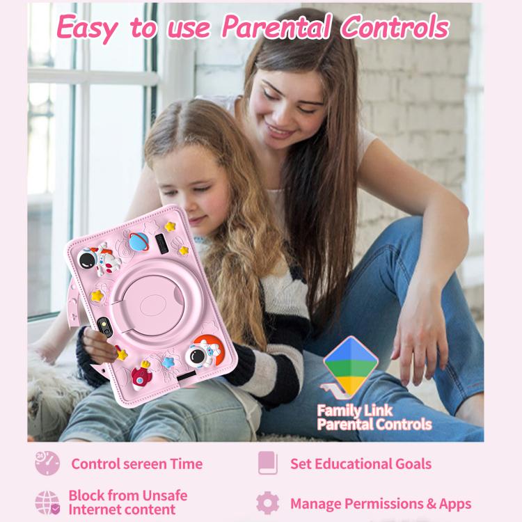 7 inch WiFi Kids Tablet PC with Portable Astronaut Silicone Case, 1GB+16GB, Android 8.0 MTK6735 Quad Core CPU, UK Plug