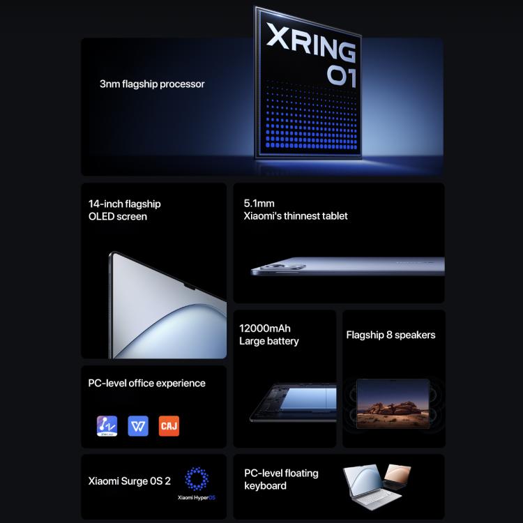 Xiaomi Pad 7 Ultra 14 inch Soft Light Screen, HyperOS 2, XRING O1 3nm Deca Core CPU
