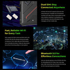 HOTWAV Tab R9 Ultra IP68/IP69K Rugged Tablet, 8GB+512GB, 11 inch Android 15 Unisoc T8200 Octa Core 5G Network, Global Version with Google Play, EU Plug