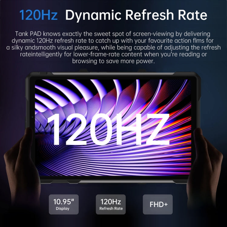 Unihertz 8849 Tank Pad Rugged Tablet PC & Projector, 16GB+512GB, 10.95 inch Android 14 Dimensity 8200 Octa Core 5G Network, EU Plug