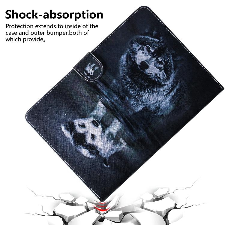 Wolf and Dog Pattern Horizontal Flip Leather Case for Huawei MediaPad M5 Lite 8 / Honor Tab 5, with Holder & Card Slot & Wallet