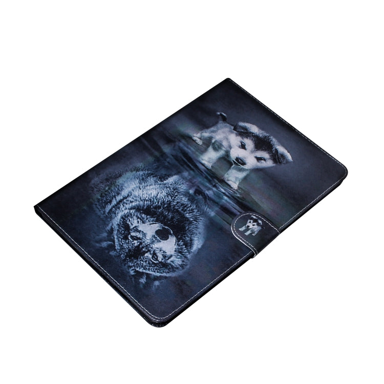 Wolf and Dog Pattern Horizontal Flip Leather Case for Huawei MediaPad M5 Lite 8 / Honor Tab 5, with Holder & Card Slot & Wallet