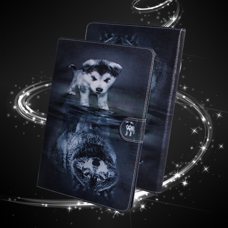 Wolf and Dog Pattern Horizontal Flip Leather Case for Huawei MediaPad M5 Lite 8 / Honor Tab 5, with Holder & Card Slot & Wallet