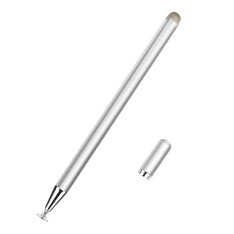 JD02 Universal Magnetic Pen Cap Pan Head + Fiber Cloth 2 in 1 Stylus Pen for Smart Tablets and Mobile Phones — Rose Gold