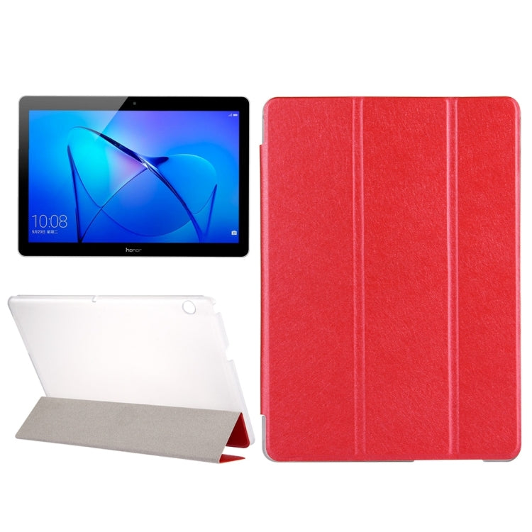 For Huawei MediaPad T3 10 9.6 inch Silk Texture Horizontal Flip Leather Case with 3-folding Holder — view 8