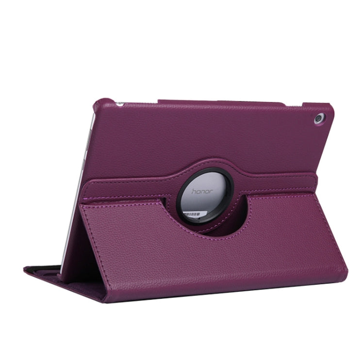 Litchi Texture Horizontal Flip 360 Degrees Rotation Leather Case for Huawei MediaPad T5 10.1, with Holder