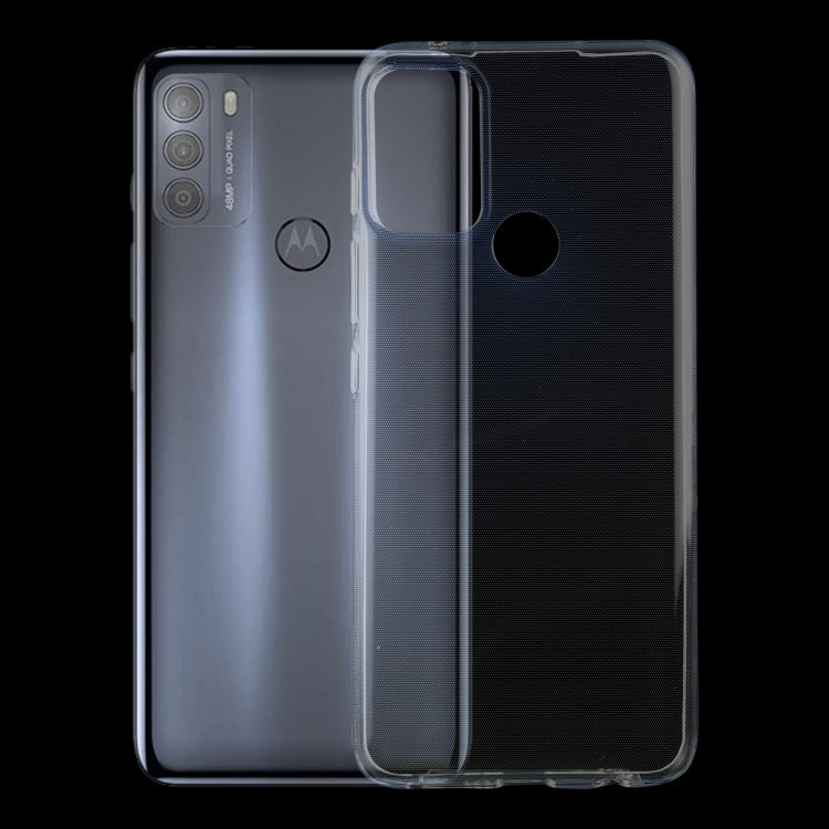 0.75mm Ultra-thin Transparent TPU Soft Protective Case, For Motorola Moto G50