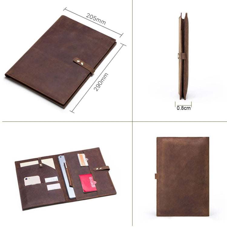 CF2002 For iPad Pro 10.5 inch Retro Crazy Horse Texture Buckle Multifunctional Tablet PC Protective Leather Case with Mobile Phone / Notebook Pockets & Card Slots