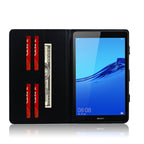 Half-Faced Cat Pattern Horizontal Flip Leather Case for Huawei MediaPad M5 Lite 8 / Honor Tab 5, with Holder & Card Slot & Wallet
