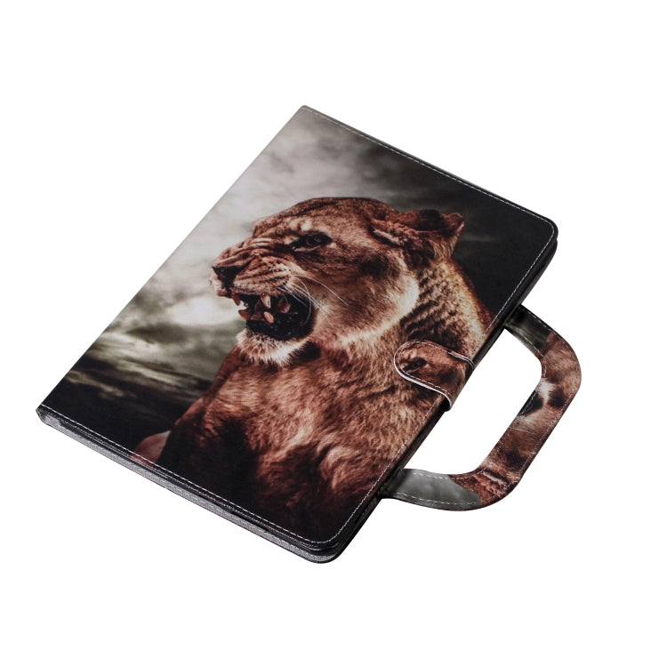 Lion Pattern Horizontal Flip Leather Case for Huawei MediaPad M5 Lite 8 / Honor Tab 5, with Holder & Card Slot & Wallet