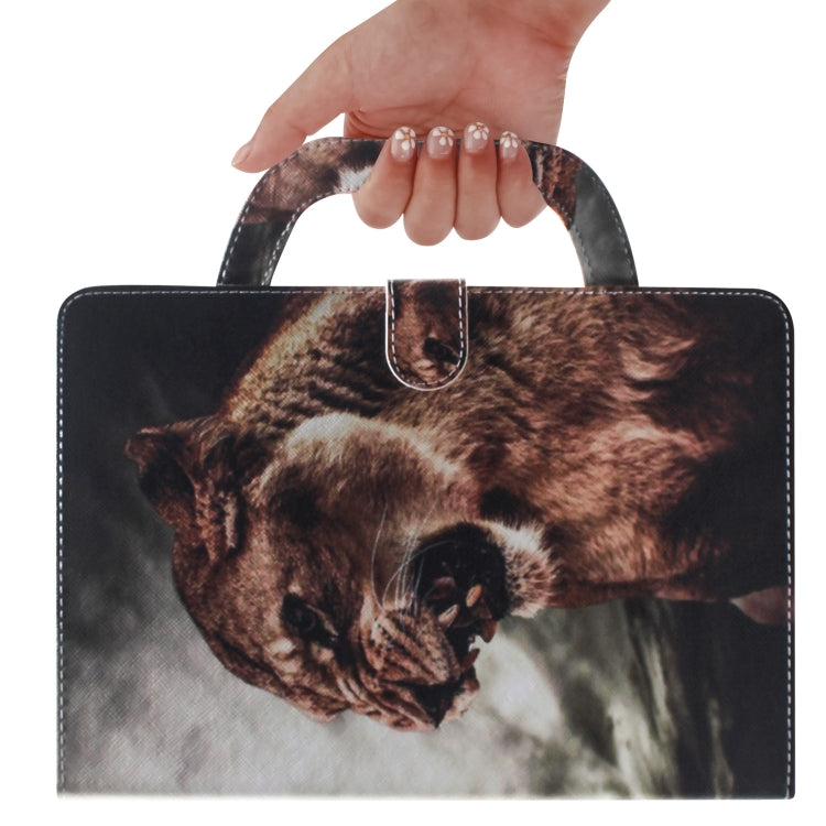 Lion Pattern Horizontal Flip Leather Case for Huawei MediaPad M5 Lite 8 / Honor Tab 5, with Holder & Card Slot & Wallet