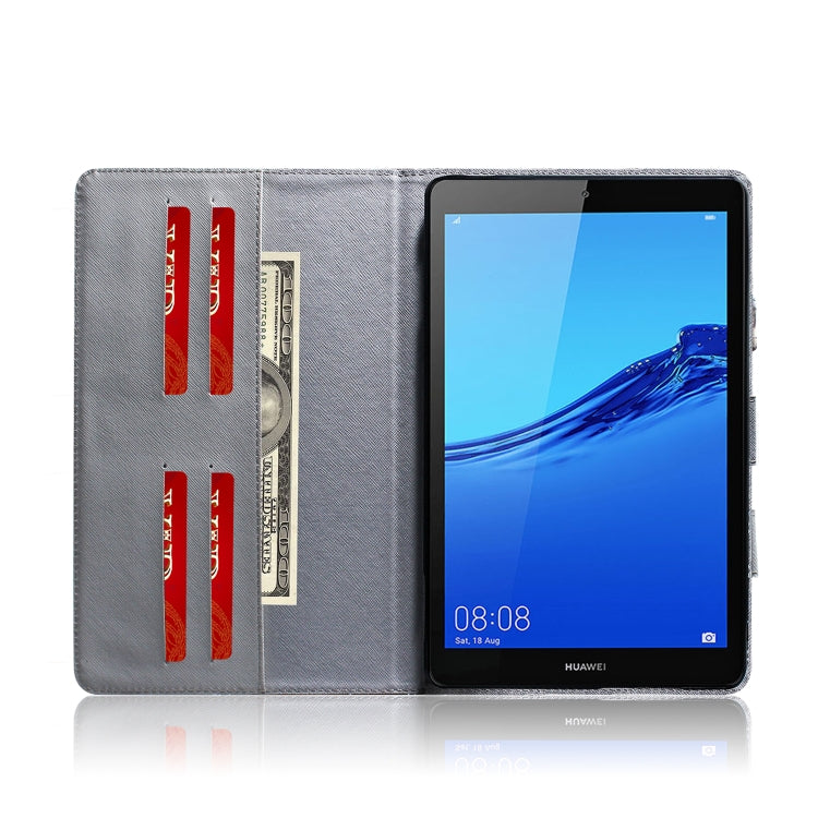 Lion Pattern Horizontal Flip Leather Case for Huawei MediaPad M5 Lite 8 / Honor Tab 5, with Holder & Card Slot & Wallet