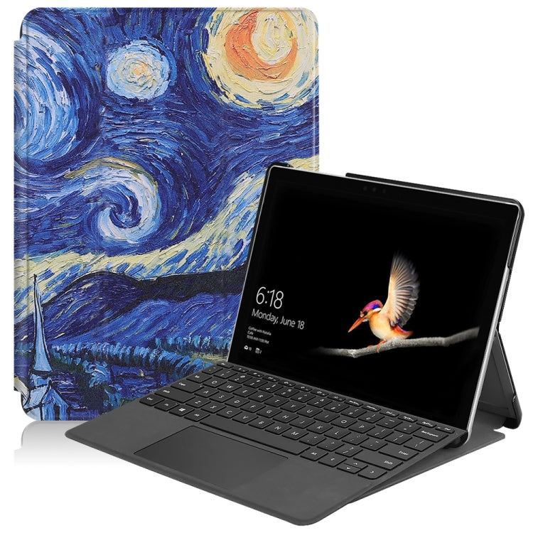 Retro Tower Pattern Colored Painted Horizontal Flip PU Leather Case for Microsoft Surface Go 10 inch, with Holder & Pen Slot, Microsoft Surface Go 10 inch — view 10
