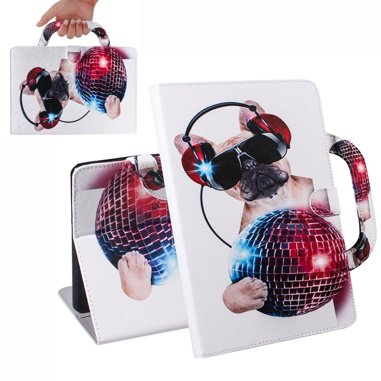 Fashion Dog Pattern Horizontal Flip Leather Case for Amazon Kindle Fire HD 10 2015/2017, with Holder & Card Slot & Wallet