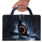 Half-Faced Cat Pattern Horizontal Flip Leather Case for Amazon Kindle Fire HD 10 2015/2017, with Holder & Card Slot & Wallet
