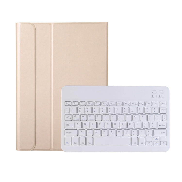 AK10 2 in 1 Detachable Bluetooth Keyboard + Lambskin Texture TPU Protective Leather Tablet Case with Holder for Lenovo Qitian K10 TB-X6C6X — Rose Gold