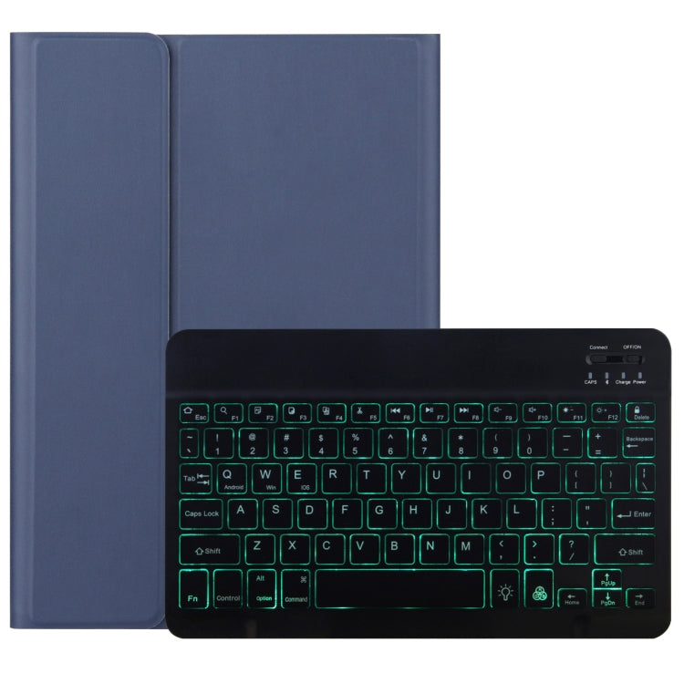 M10S 2 in 1 Removable Bluetooth Keyboard + Leather Tablet Case with Backlight & Holder for Lenovo Tab M10 TB-X505X — Rose Gold